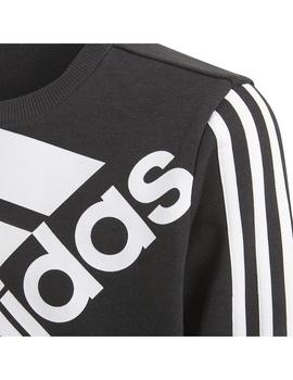 Sudadera Niñ@ adidas Logo Sweat Negro/Blanco