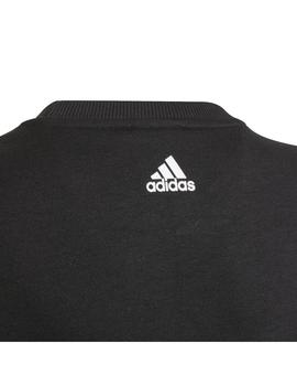 Sudadera Niñ@ adidas Logo Sweat Negro/Blanco