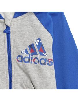 Chandál  Niño adidas Bos Logo Gris/Azul