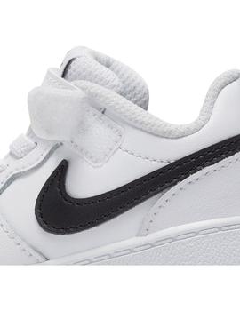 Zapatilla Baby Nike Court B. Blanco Negro