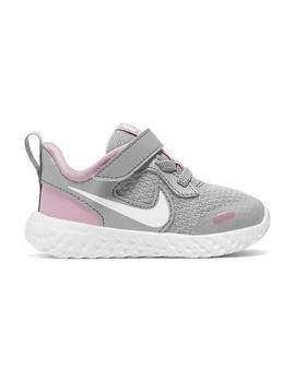 Zapatilla Nña Nike Revolution Gris Rosa