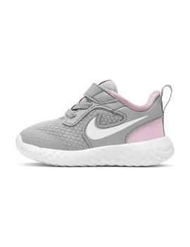 Zapatilla Nña Nike Revolution Gris Rosa