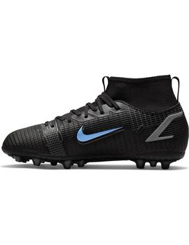 Bota Futbol Niño Nike Superfl 8 Academy Negra