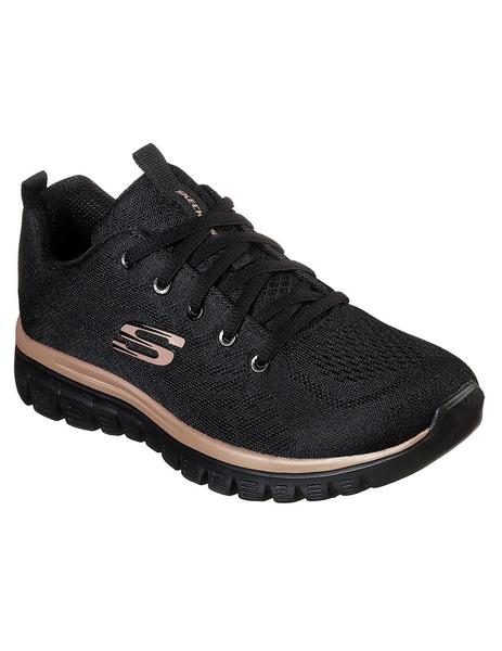 tugurio musical concierto Zapatilla Mujer Skechers Graceful-Ge Negro/Dorado