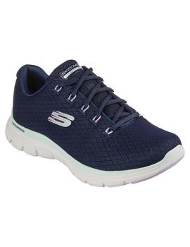 Zapatilla Mujer Skechers Flex Appeal 4.0 Marino