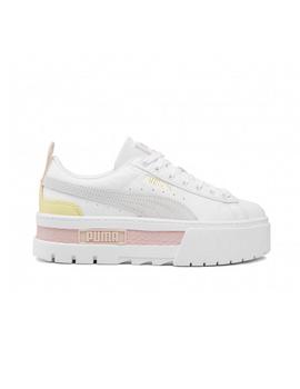 Zapatilla Mujer Puma Mayze Leather Blanca Pastel