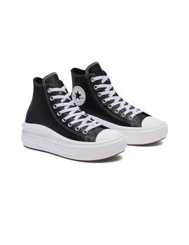 Zapatilla Mujer Converse Move Hi Top Piel Negra