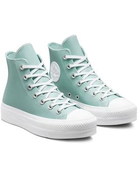 Zapatilla Mujer Converse All Star Lift Piel Celeste