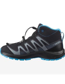 Bota Niñ@ Salomon Xa Pro V8  Mid Negra Azul