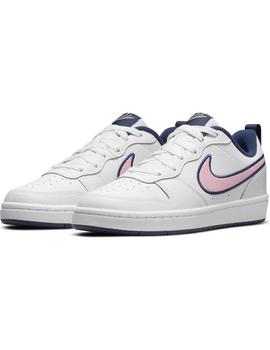 Zapatilla Niña Nike Court Borough Low Blanco/Rosa