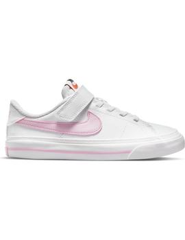 Zapatilla Niña Nike Court Legacy Blanco/Rosa