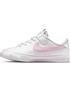 Zapatilla Niña Nike Court Legacy Blanco/Rosa