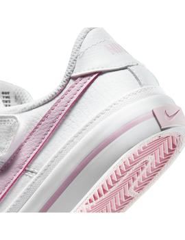 Zapatilla Niña Nike Court Legacy Blanco/Rosa