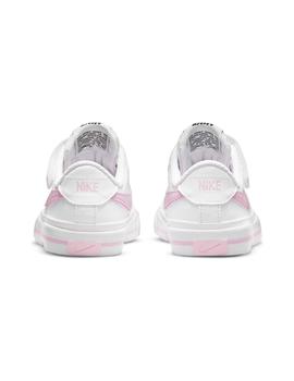 Zapatilla Niña Nike Court Legacy Blanco/Rosa