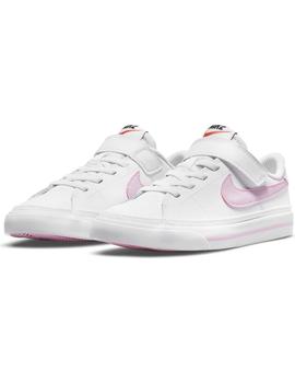 Zapatilla Niña Nike Court Legacy Blanco/Rosa