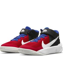 Zapatilla Niño NIke Team Hustle Azul Roja