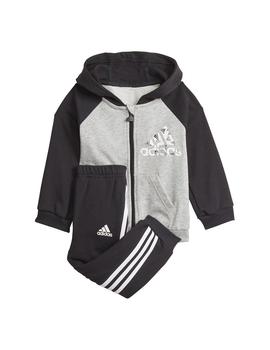 Conjunto Baby adidas Bos Logo Gris/Negro