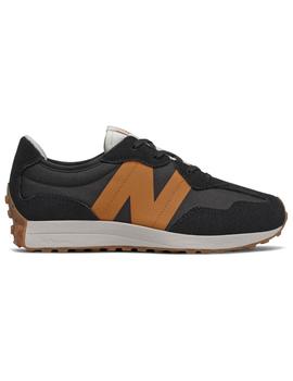 Zapatilla Niño New Balance 327 Negra Naranja