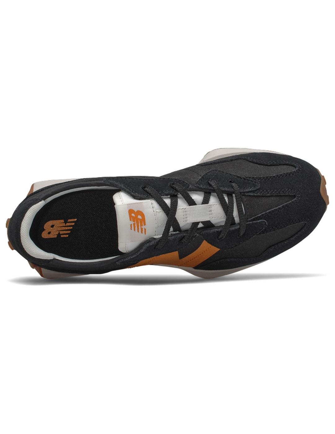 Zapatilla Ni o New Balance 327 Negra Naranja