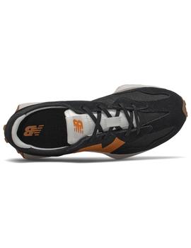 Zapatilla Niño New Balance 327 Negra Naranja