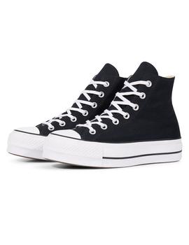 zapatilla converse plataforma negra