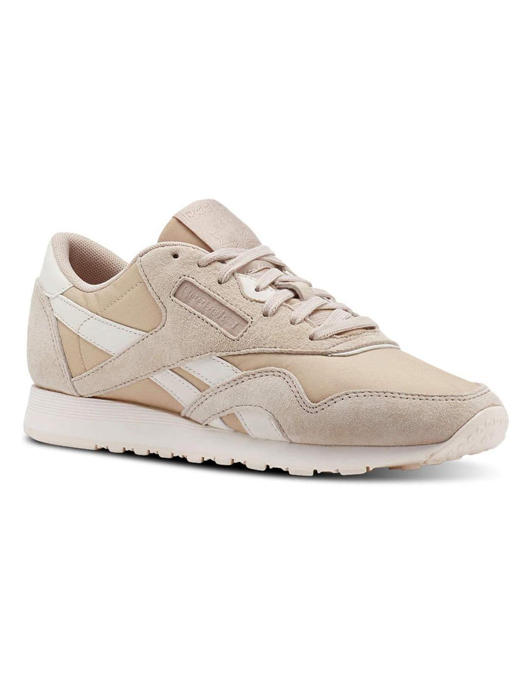 Zapatillas Reebok Classic LTHR Blanco/Beige Mujer