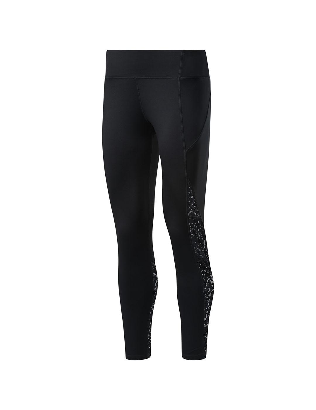 Malla Mujer Reebok Running Printed Negro
