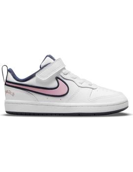 Zapatilla Niña Nike Court Borough Blanca Rosa