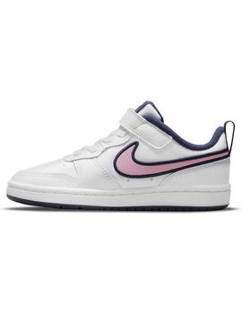 Zapatilla Niña Nike Court Borough Blanca Rosa