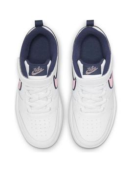 Zapatilla Niña Nike Court Borough Blanca Rosa