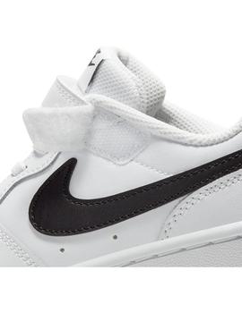 Zapatilla Niño Nike Court Boirough Blanco Negro