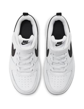 Zapatilla Niño Nike Court Boirough Blanco Negro