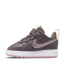 Zapatilla Niña Nike Court Borough Marron Rosa