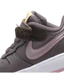 Zapatilla Niña Nike Court Borough Marron Rosa