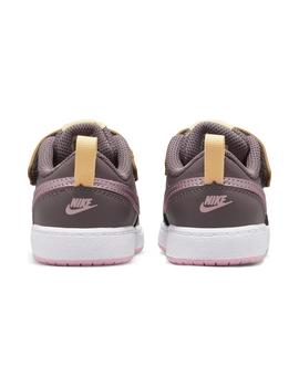 Zapatilla Niña Nike Court Borough Marron Rosa