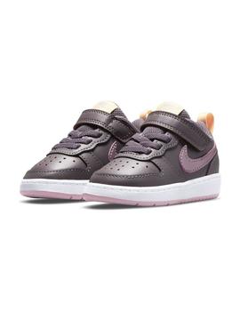 Zapatilla Niña Nike Court Borough Marron Rosa