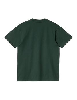 Camiseta Hombre Carhartt WIP American Script Verde