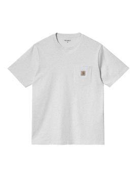 Camiseta Hombre Carhartt WIP Pocket Gris Claro