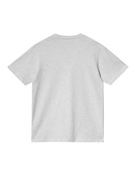 Camiseta Hombre Carhartt WIP Pocket Gris Claro