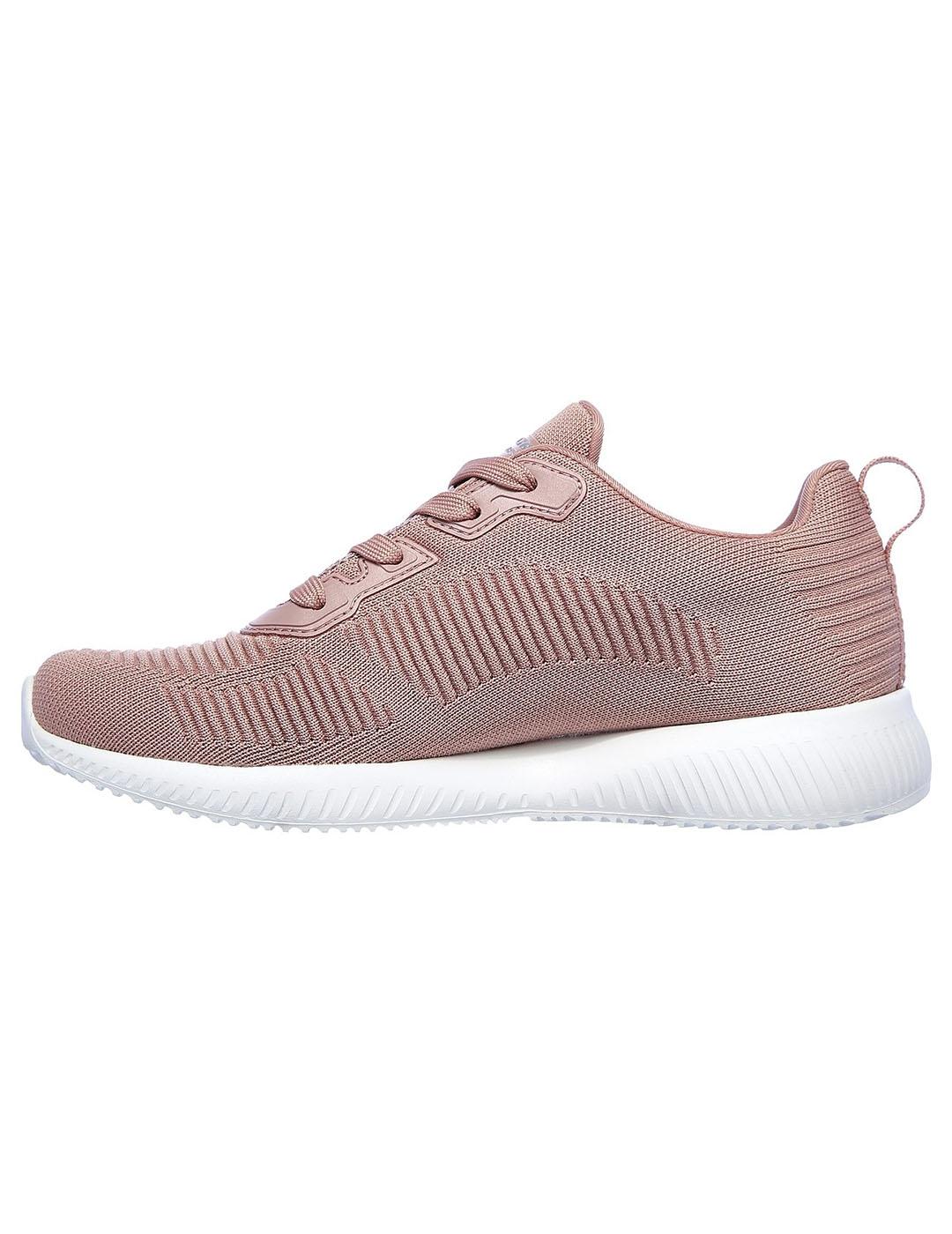 Zapatilla Mujer Skechers Bobs Squad Rosa