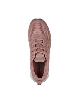 Zapatilla Mujer Skechers Bobs Squad Rosa