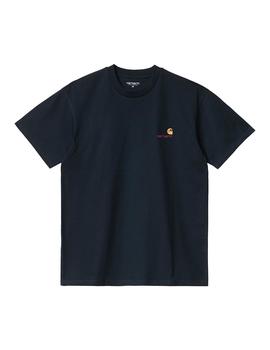 Camiseta Hombre Carhartt WIP American Script Marino