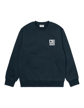 Sudadera Hombre Carhartt WIP Fade State Marino