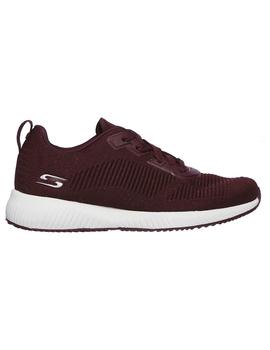 Zapatilla Mujer Skechers Bobs Squad Granate