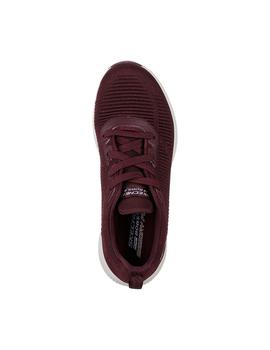 Zapatilla Mujer Skechers Bobs Squad Granate