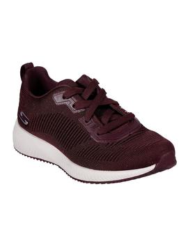 Zapatilla Mujer Skechers Bobs Squad Granate