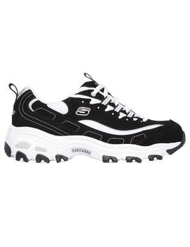 Zapatilla Mujer Skechers D'Lites Negro/Blanco