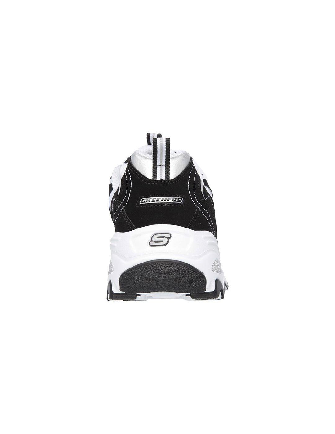 Zapatilla Mujer Skechers D'Lites Negro/Blanco