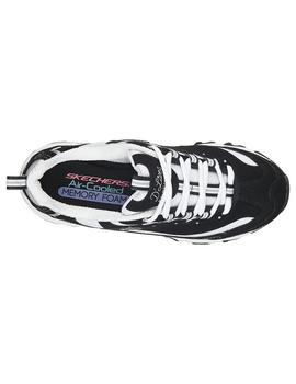 Zapatilla Mujer Skechers D'Lites Negro/Blanco