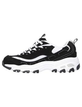 Zapatilla Mujer Skechers D'Lites Negro/Blanco